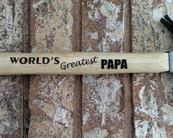 World's Greatest Papa Personalized Laser Engraved Hammer Ready To Ship Father's Day Gift Birthday Gift