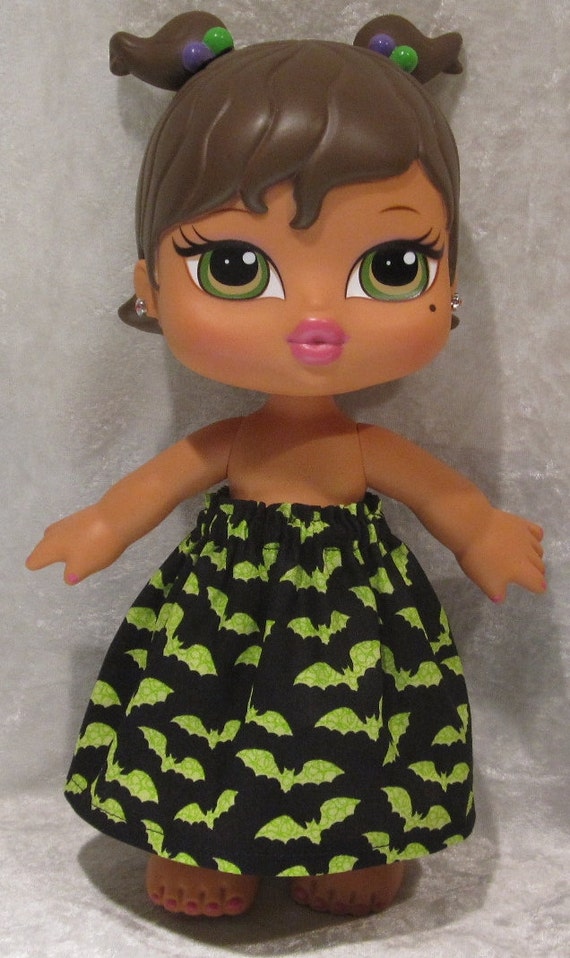 BIG BRATZ BABYZ 12 Dolls Clothes Handmade Elastic Waist Skirt Large Bratz  Babyz, Halloween, Lime Green Bats Skirt