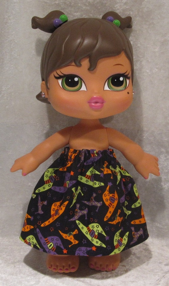 BIG BRATZ BABYZ 12 Dolls Clothes Handmade Elastic Waist Skirt Large Bratz  Babyz Halloween Witches Hats & Shoes Skirt