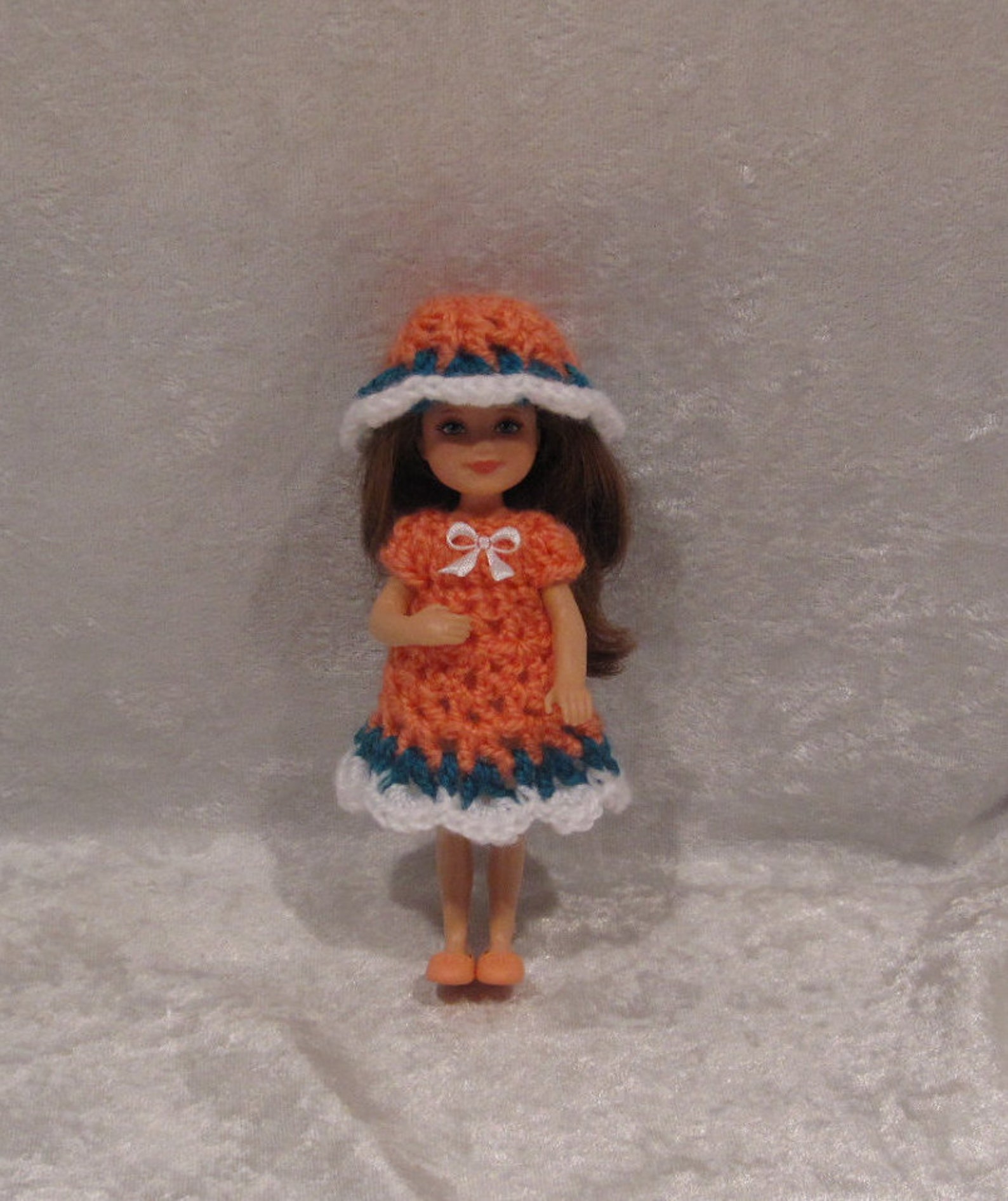 CHELSEA Doll Clothes Crochet Outfit Handmade Dress and Hat Etsy