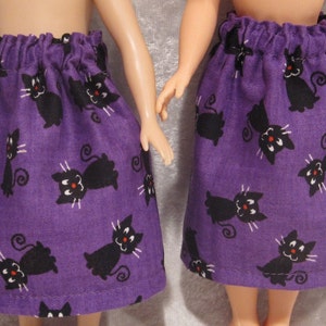 9" FANCY NANCY  Madame Alexander Doll Clothes Handmade Elastic Waist Skirt  #S02 Halloween Black Cat SKIRT