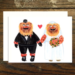 Cartão de felicitações de casamento corajoso