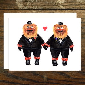 Gritty Gay Hochzeit Grußkarte