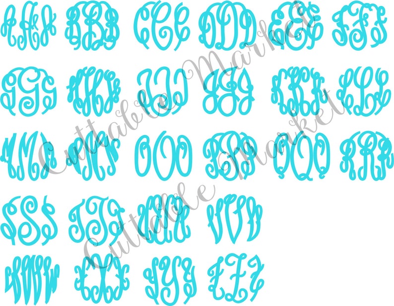 Download Grand Monogram like Master Circle Cutting Font File SVG ...