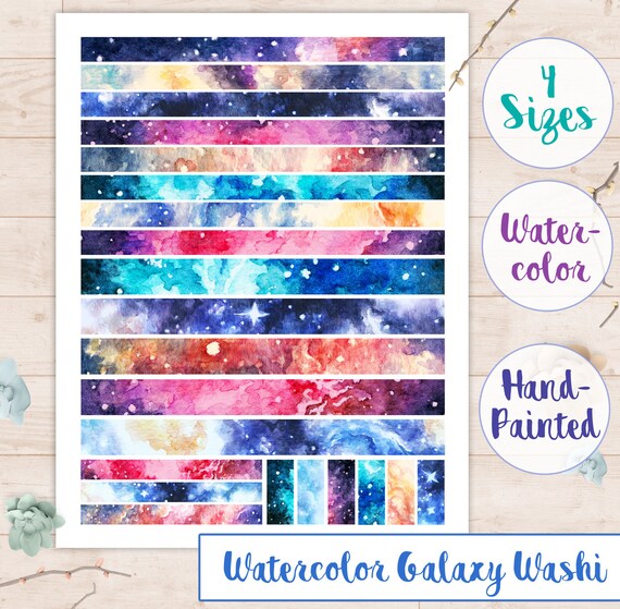 washi tape wanddeko, washi tape printable star pattern watercolor washitape | etsy, Design ideen