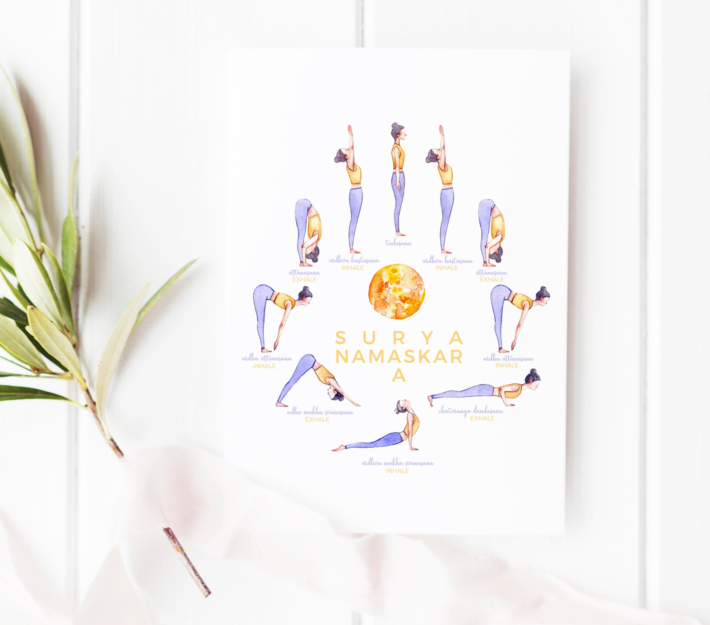 Yoga Poster Printable Art Yoga Illustration Posters Artwork - Etsy