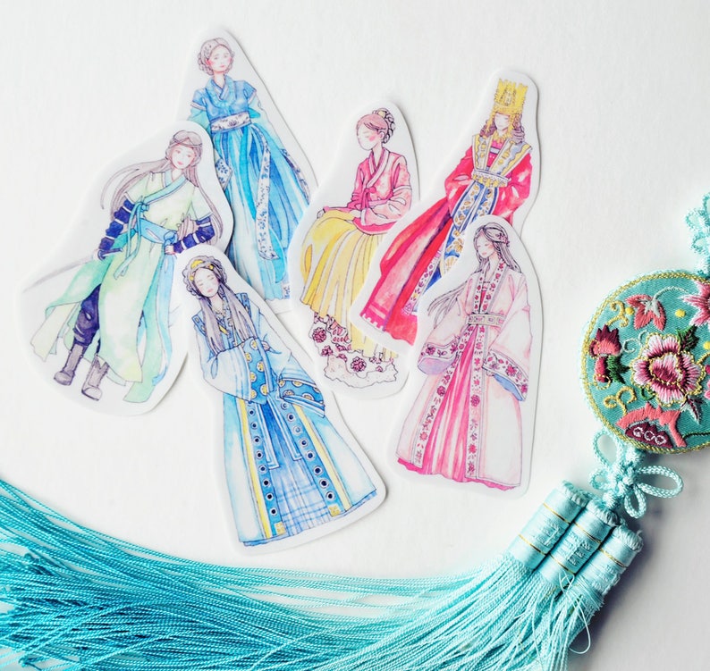 korea hanbok printable stickers korean culture traditional