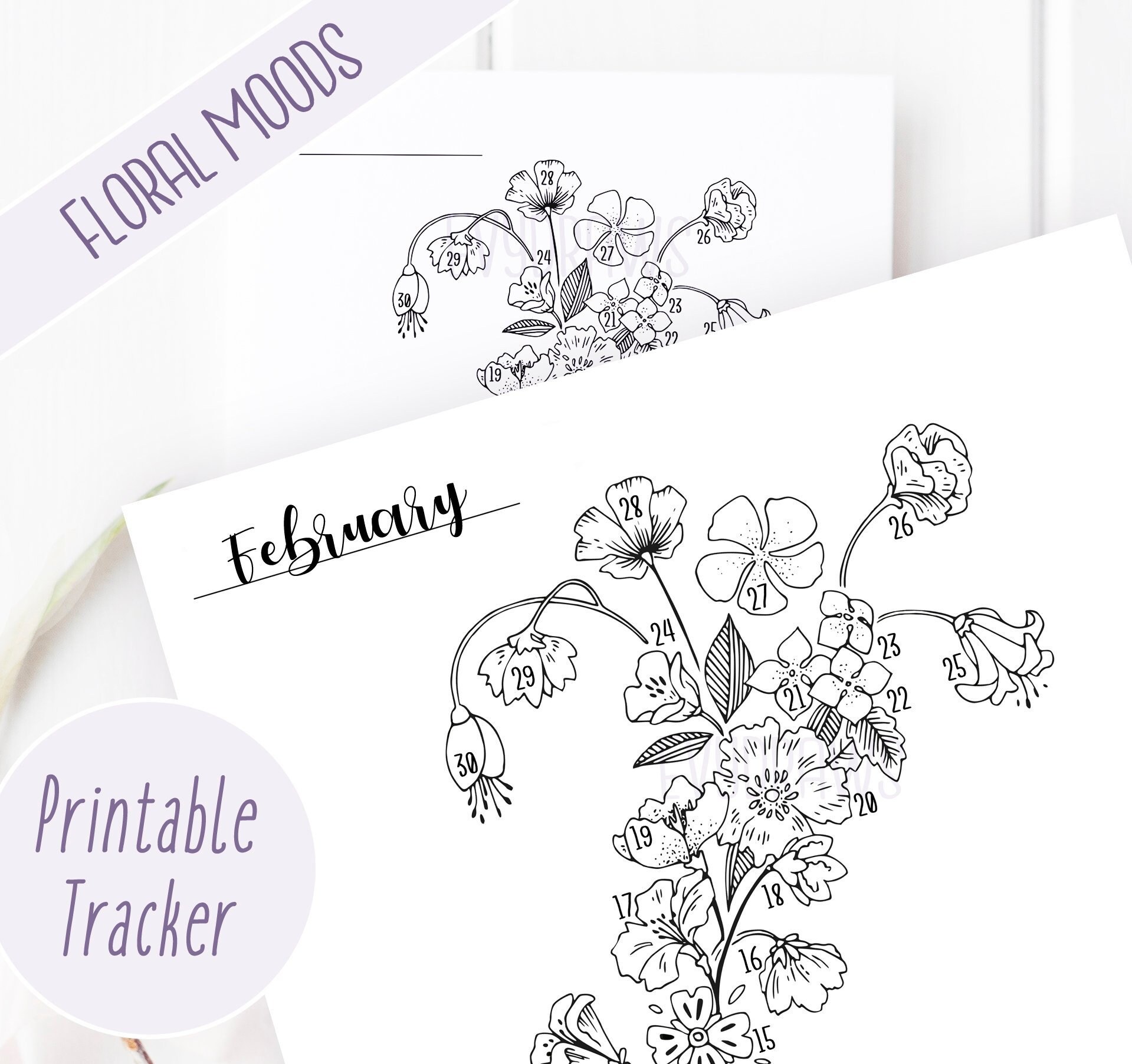 A Floral Mood Tracker For Your Journal – Kelly Creates