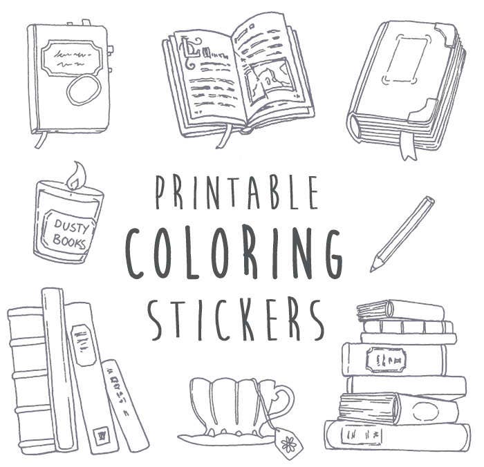 nanowrimo writing books coloring stickers printable etsy