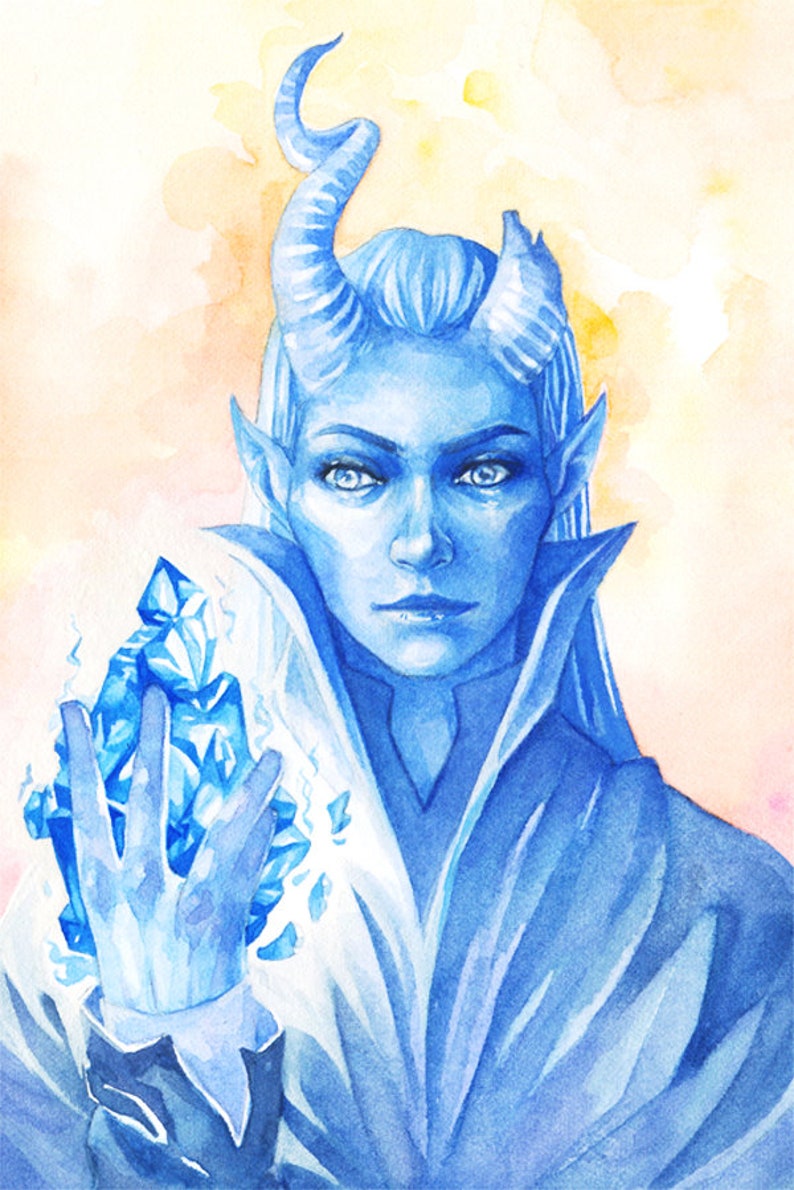 Character Design Art Pathfinder Custom Portrait Dungeons and Dragons Paper Mini Character Sheet Watercolor DnD Character Illustration