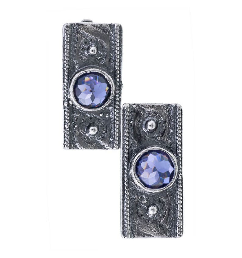 Silver Earrings Sterling Silver Earrings August Birthstone Blue CZ Earrings Silver Jewelry Zircon Earrings Summer Handmade Jewelry
