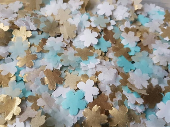 Ivory Mint and Blush powder pink mix heart confetti!Wedding,party decoration,throwing!Babyshower Romantic Biodegradable 2-100 handfuls