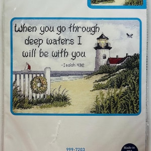 Janlynn Cross Stitch Kit - Peaceful Shores, 9” X 12”