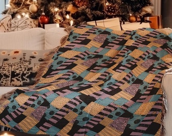 サリー織りブランケット、ジャックとサリー、クリスマスブランケット、ナイトメアブランケット、