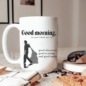 Good Morning, good evening, good night, truman show mug, movie lover mug, movie quote mug, 90s movie mug