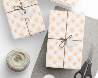 Papel de regalo con margaritas, papel de regalo con flores, just a girl, papel de regalo femenino, papel de regalo delicado, papel de regalo único
