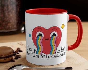 I cry a lot mug, red coffee mug, ttpd mug, heart mug, poet mug, im so productive mug, its an art