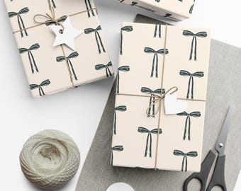 Papel de embrulho recatado, papel de embrulho com laço, Just a Girl, papel de embrulho de presente em creme preto, papel de embrulho delicado, papel de embrulho de presente exclusivo