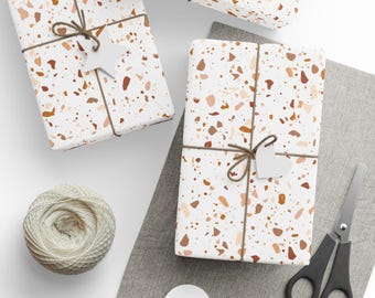 Terrazzo Wrapping Paper, neutral wrapping paper, girly gift wrap, dainty wrapping paper, unique gift wrap, wrapping paper