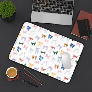 Eras Bows desk mat,  mouse pad,  taylor mousepad, swift gift, large mouse pad, demure