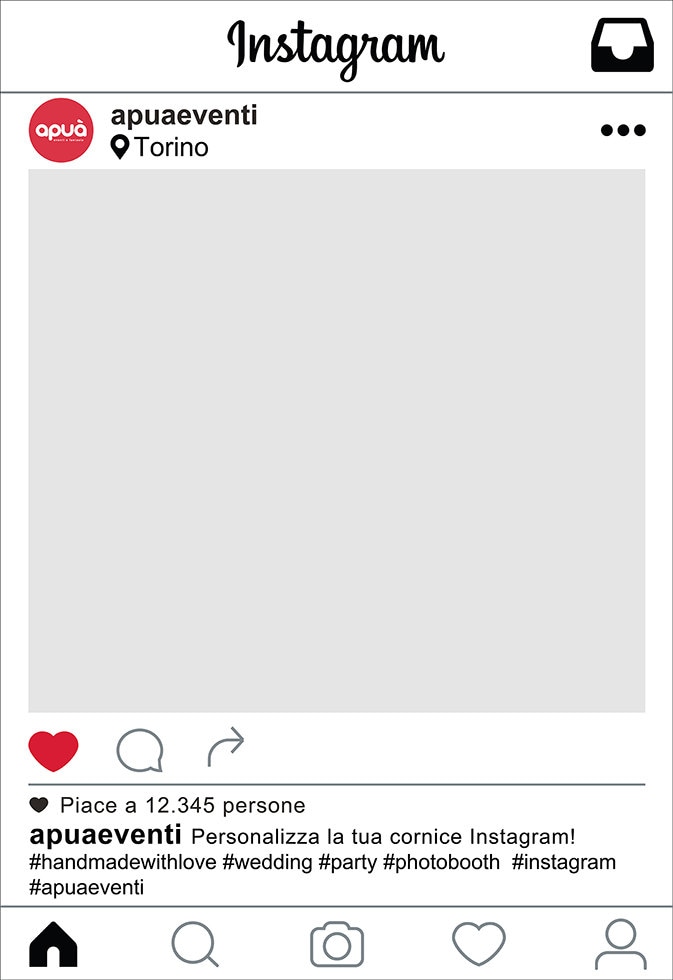 Photobooth Cornice Personalizzata di Instagram in FORMATO DIGITALE adatto  per tutti gli eventi speciali Battesimi, Matrimoni, Lauree -  Italia