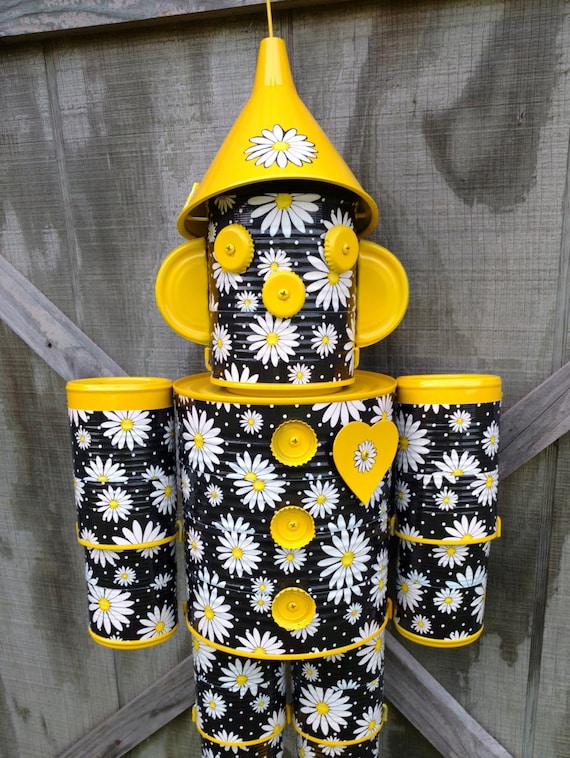 Custom Handmade Daisy Tin Man