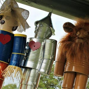 Handmade Wizard of Oz Scarecrow Tin Man, lion, Witch, Dorothy or original tin man