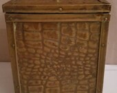 Vintage Brass Tea caddy, Vintage Brass Tin Lined Tea caddy, Vintage Brass, Patterned Tea Caddy Or Tea Canister,