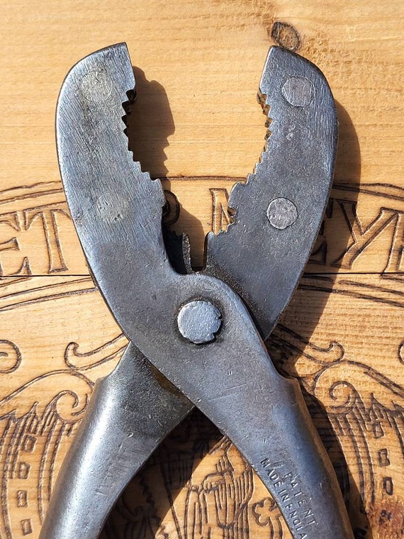 Antique Footprint 8 Inch Patent Fit all Pliers. Antique Footprint
