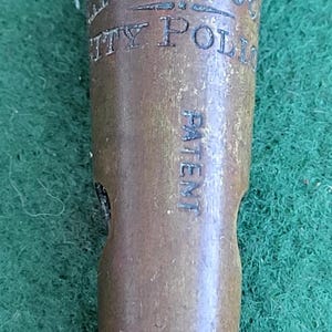 Antique Police Whistle. Antique Liverpool City Police Whistle. Antique Beaufort Whistle For Liverpool City Police. Antique Beaufort Whistle