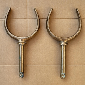 Pair Of Antique Bronze Rowlocks.