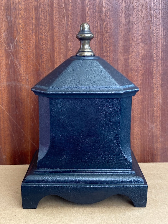 Antique Cast Iron Tobacco Jar With Lead Tablet. Antique Ornate Cast Iron Tobacco  Jar. Antique Tobacciana