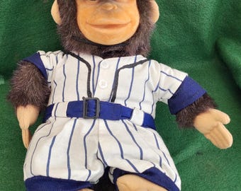 Vintage Hosung Sucking Thumb Plush Monkey With Sqeaker 7