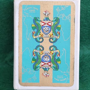 Carte da gioco d'epoca - Carte da gioco d'epoca Royal Mail Lines Limited - Per Mare Ubique. Carte da gioco d'epoca Royal Mail Shipping Lines.