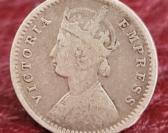 1890 年インド 1 ルピー。1890 年ビクトリア女王イギリス領インド 1