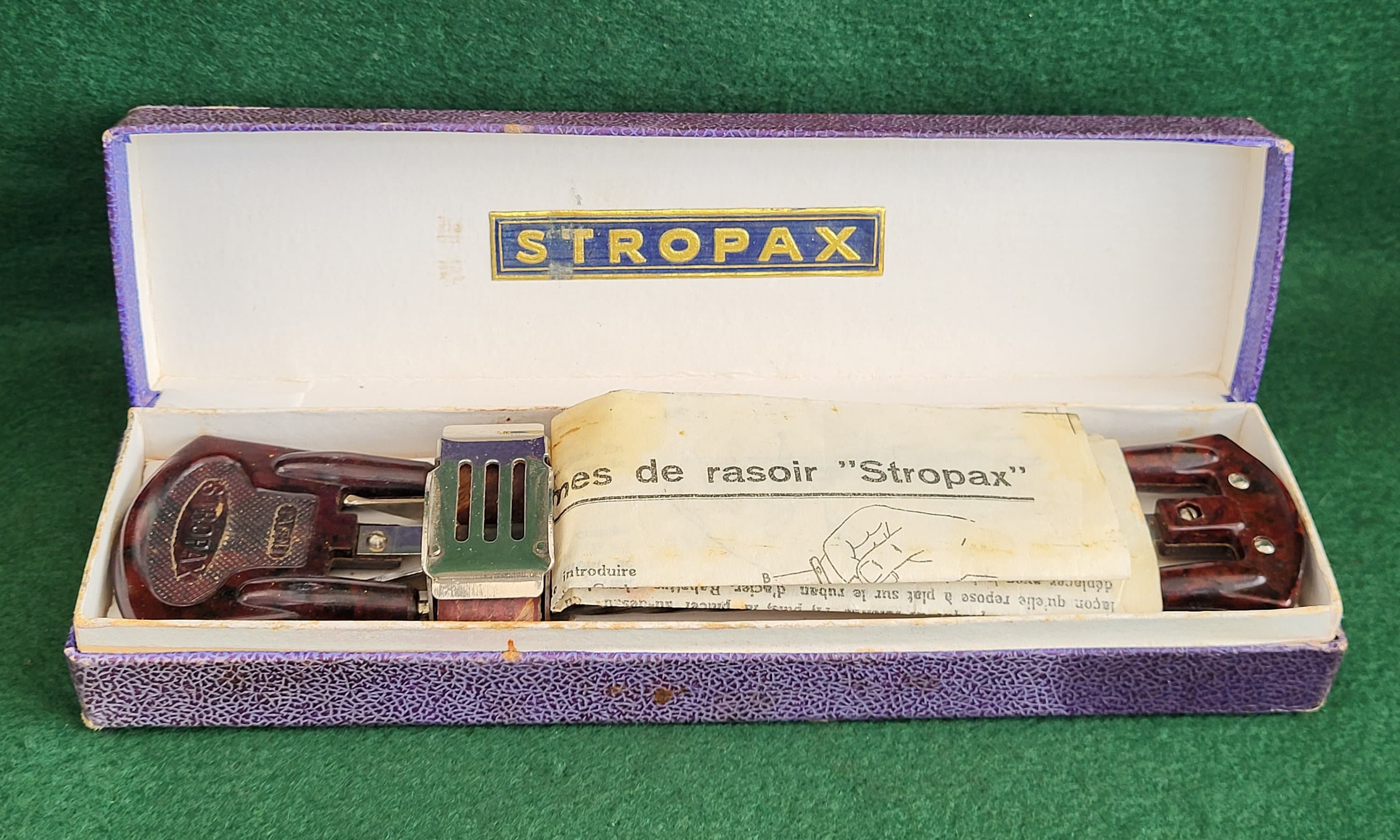 ビンテージ カミソリ刃研ぎ器。ビンテージ Stropax (ドイツ) カミソリ
