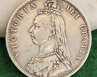 1887年 【NGC MS63】1887年 英国 ハーフクラウン銀貨 ヴィクトリア女王