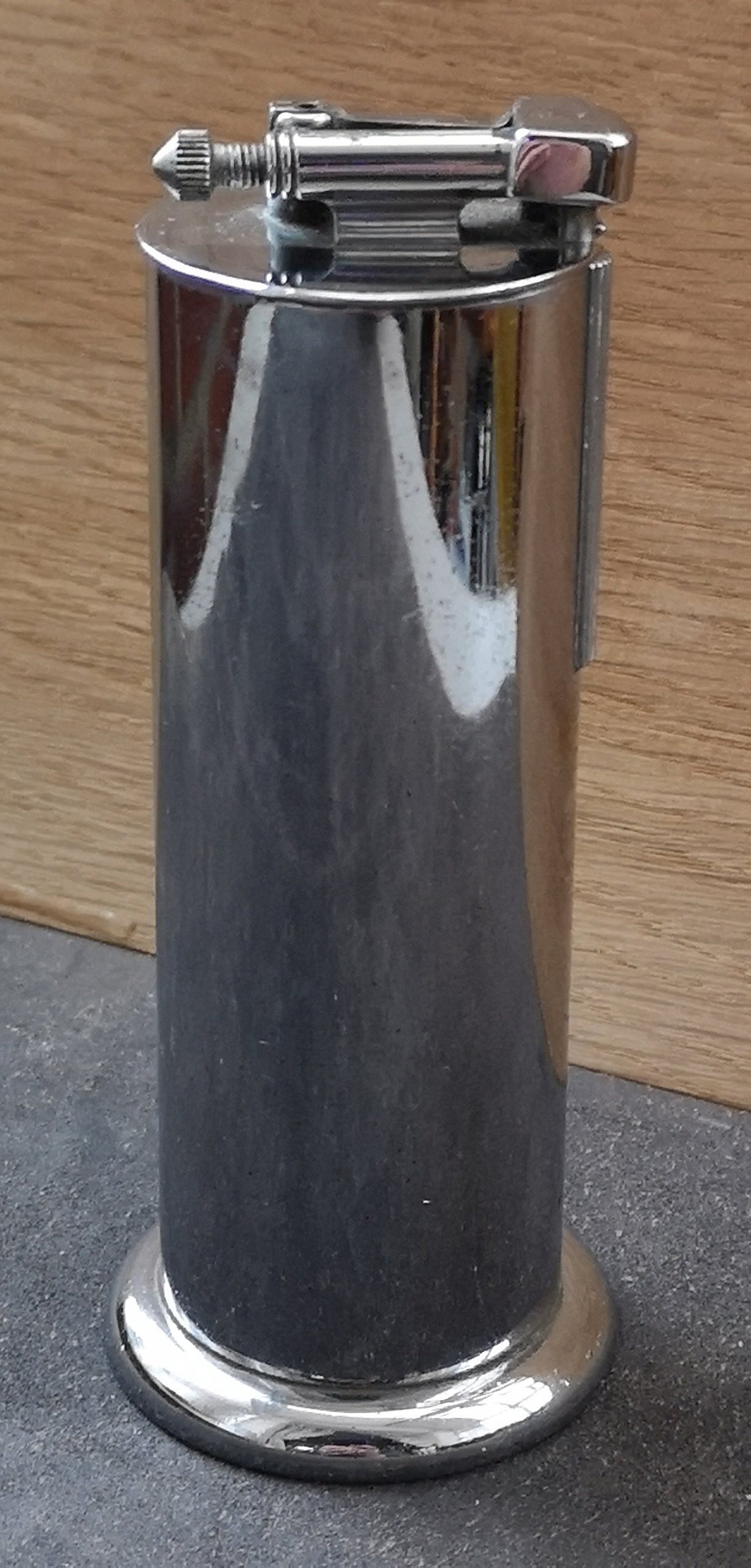 Vintage Petrol Table Lighter. Vintage 1938 Chrome Table Lighter 