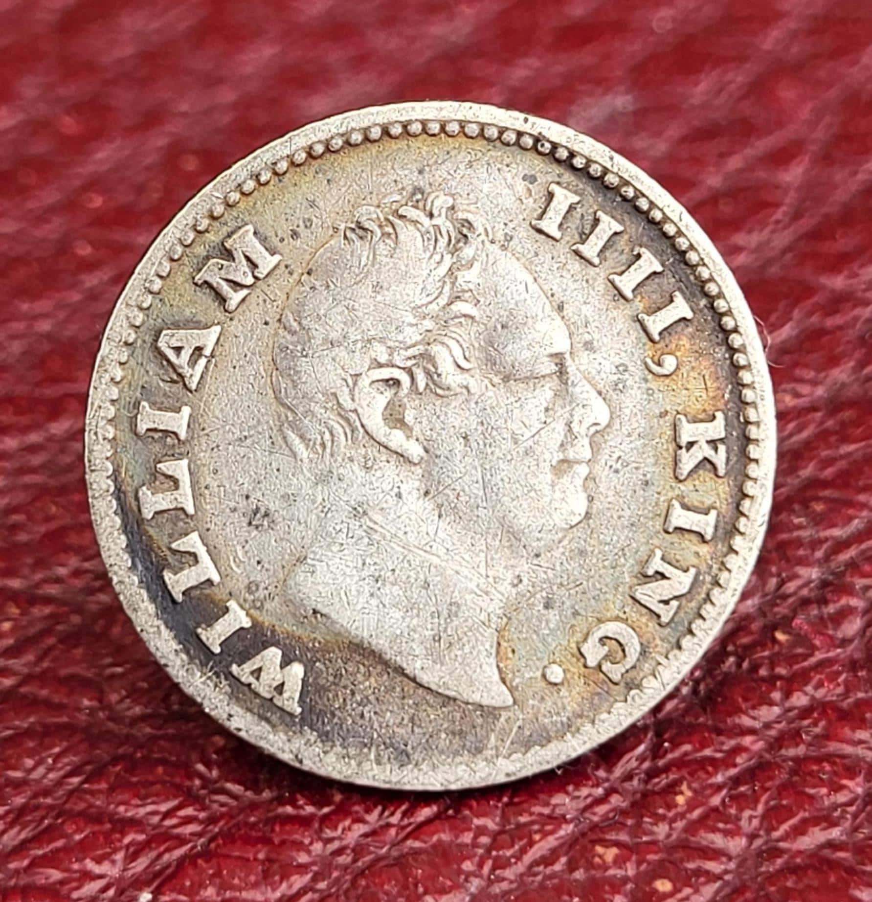 1835年 東インド会社 1/4ルピー銀貨 未使用品かなり希少 1835年 1/4ルピー - 1835年 東インド会社 ウィリアム4世 1/4ルピー