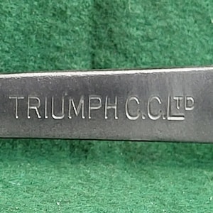 Vintage Triumph Motorcycle Spanner. Vintage Triumph Motorcycle Toolkit Spanner.