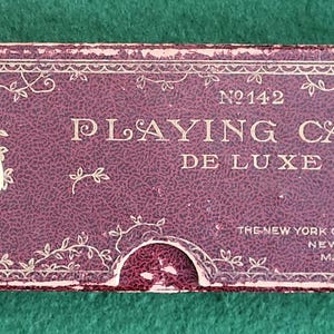 Rare Antique Playing Cards. Antique 1920&#39;s Double Deck Of No. 142 Playing Cards Deluxe By The New York Consolidated Card Co. New York.