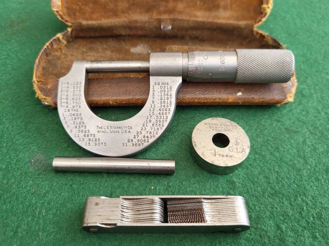 Vintage Starrett No. 209C Micrometer in Original Metal Case Etsy