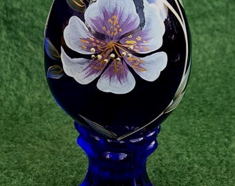 Fenton Hand Painted Limited Edition Glass Egg - Etsy