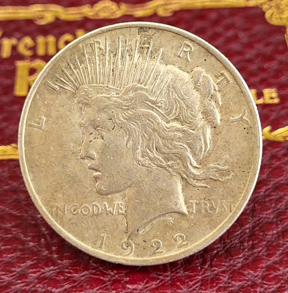 1922年 アメリカ ピースダラー（Peace Dollar）本物保障 PEACE-22-D-N-BU-FLAG__98976.