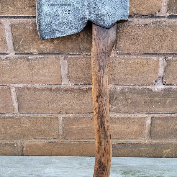 Vintage Buck & Hickman No. 3 Steel Poll Kent Axe. Vintage Buck And Hickman No. 3 Short Kent Pattern Axe.