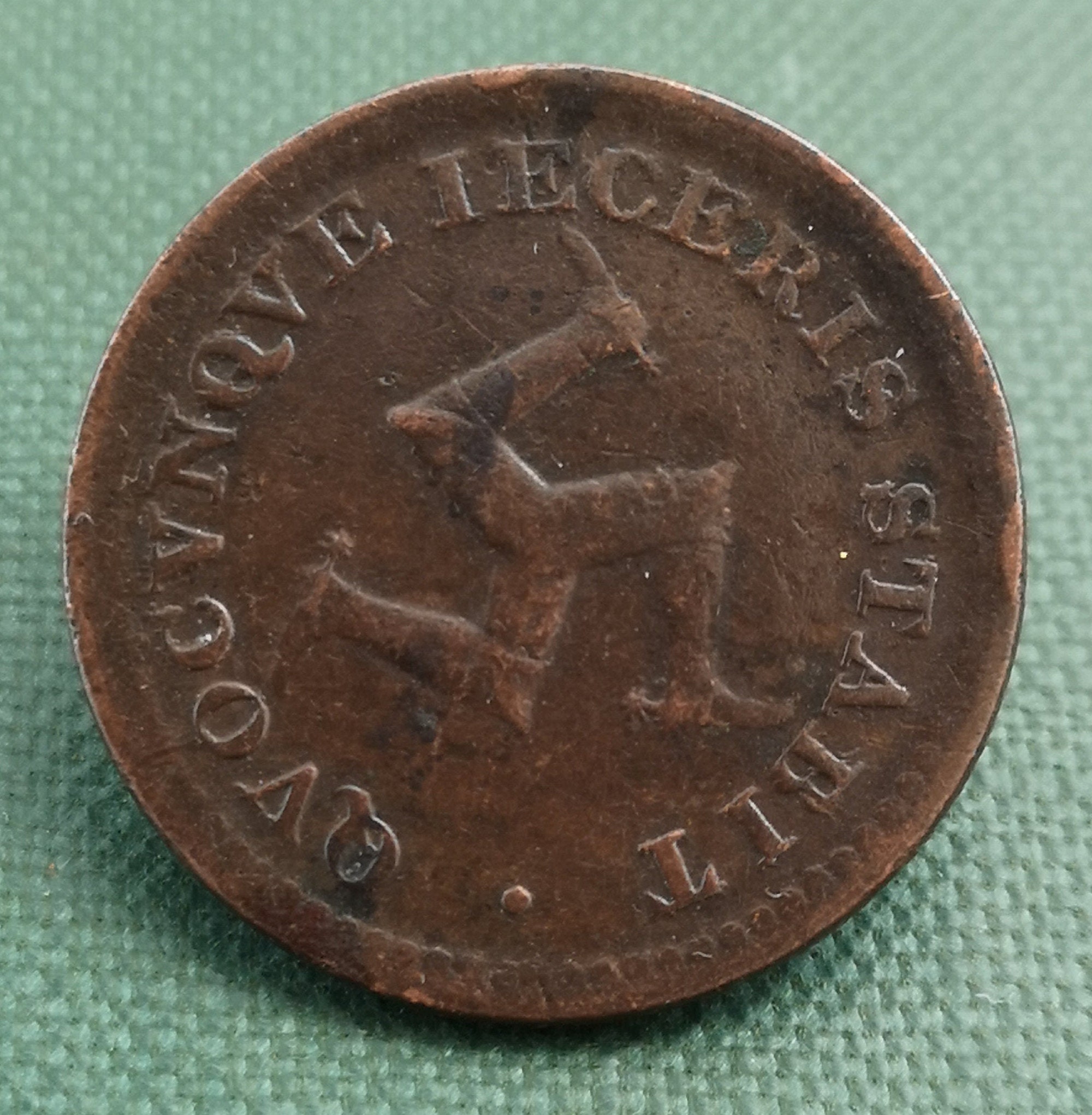 Image of 1811 George Iii Era Isle Of Man Halfpenny Bank Token. I.o.m Token 1811. Triskelion