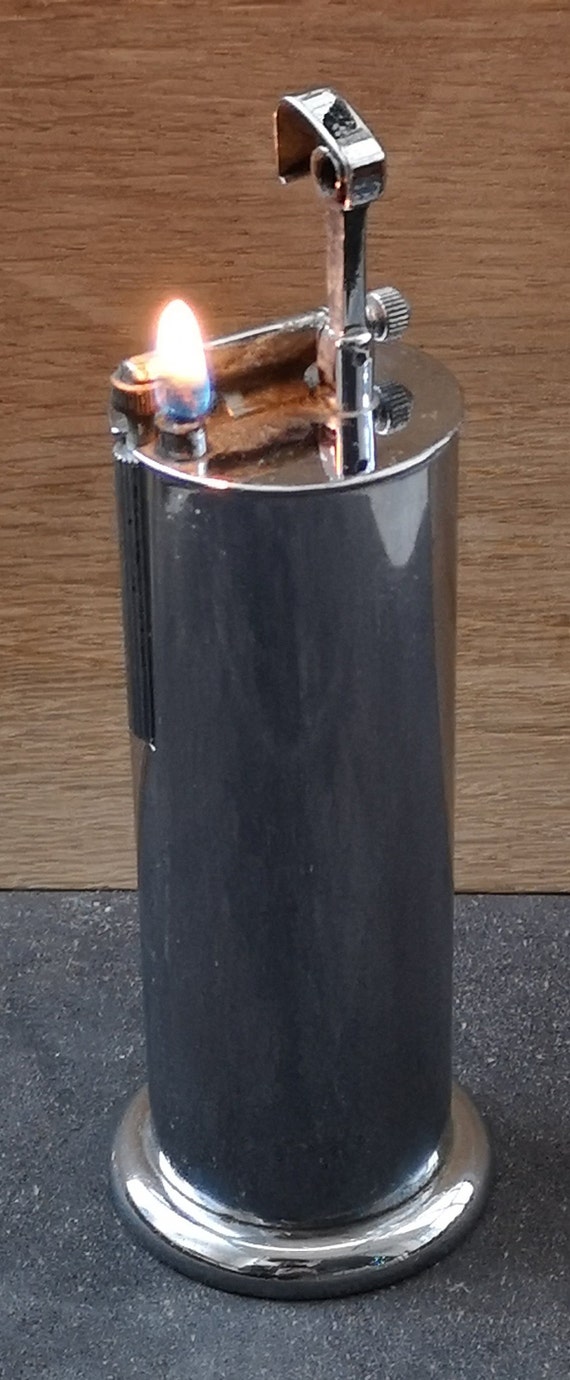 Vintage Petrol Table Lighter. Vintage 1938 Chrome Table Lighter 