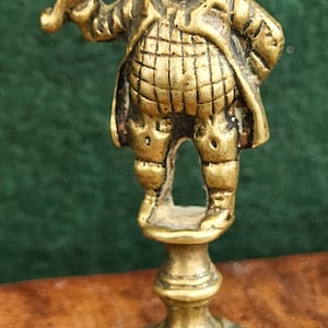 Antique Brass Pipe Tamper - Antique Brass Charles Dickens&#39; Mr Pickwick Pipe Tamper - Antique Novelty Brass Pipe Tamper.