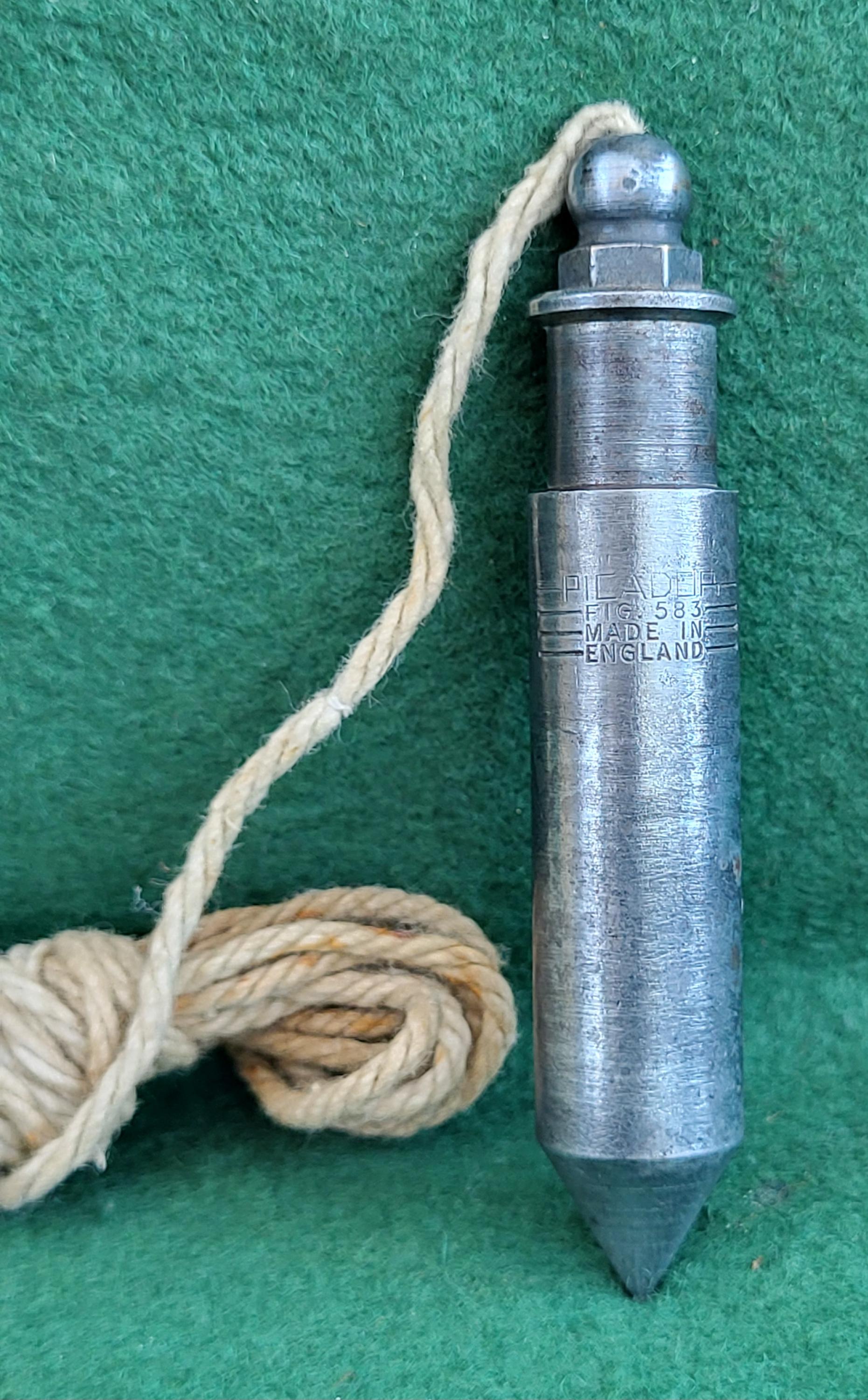 Vintage Steel Plumb Bob. Vintage Picador Fig. 583 Steel Plumb Bob