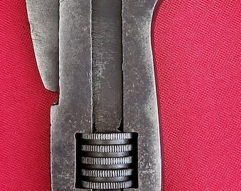 Rare Antique Adjustable Wrench. Antique German Adjustable Wrench D.R.P. 105813 By Becher & Co, Eckesey, Germany. Unusual Antique Wrench.